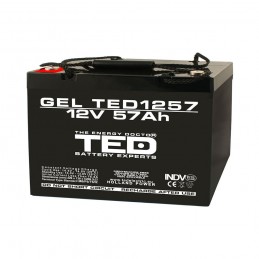 BATERIE AGM GEL TED1257M6 12V 57Ah