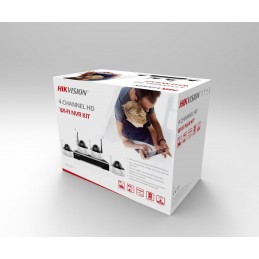 Sisteme supraveghere Hikvision KIT 4CAMERE DOME+1NVR+1HDD WIFI 4MP HIKVISION