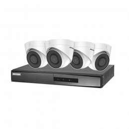 Sisteme supraveghere Hikvision KIT IP 4X IPCAMTURRET 1XNVR 1XHDD1TB POE HIKVISION