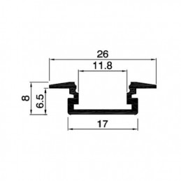 Accesorii iluminat PROFIL DE ALUMINIU ULTRALUX APN201 ULTRALUX