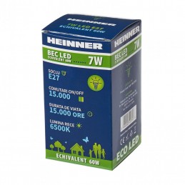 Becuri LED BEC LED HEINNER 7W HLB-7WE2765K HEINNER