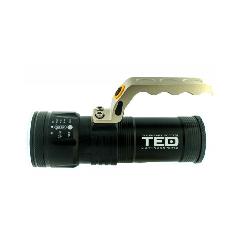 Iluminat Lanterna metalica 1 LED 10W zoom 3 acumulatori TED Iluminat Lanterna metalica 1 LED 10W zoom 3 acumulatori TED