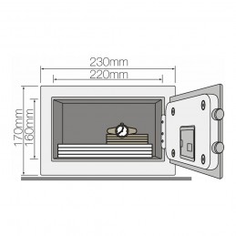 YaleSeif standard mini cu cifru Yale YSV/170/DB1/P - roz