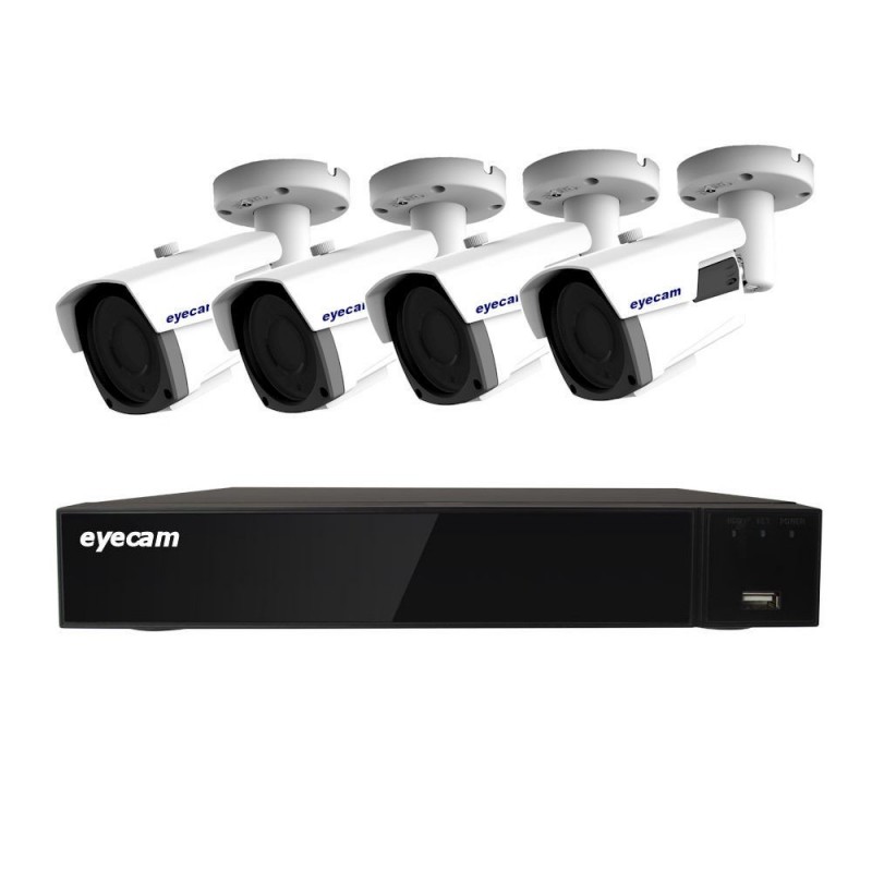 EyecamSistem supraveghere video 4 camere 5MP 40M EyecamSistem supraveghere video 4 camere 5MP 40M