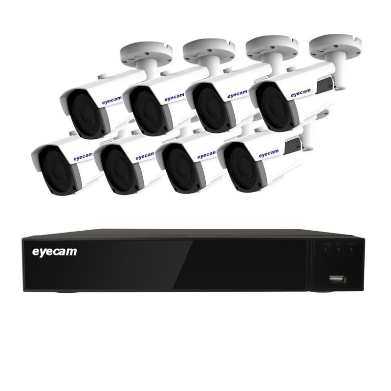Sisteme de supraveghere Sistem supraveghere video 8 camere 5MP 40M Eyecam Sisteme de supraveghere Sistem supraveghere video 8 camere 5MP 40M Eyecam